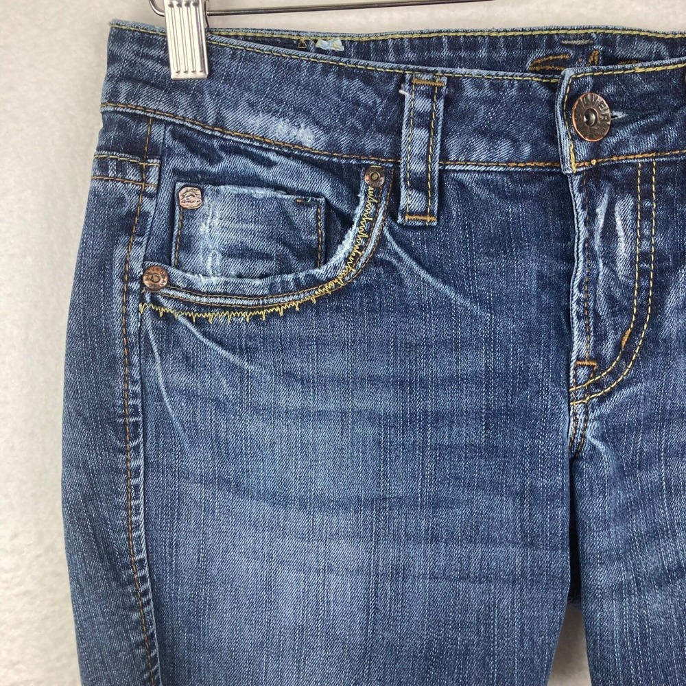 Silver Jeans Western Glove Works Lola Blue Jeans Cut Into Shorts Sz 28 - Picture 2 of 13